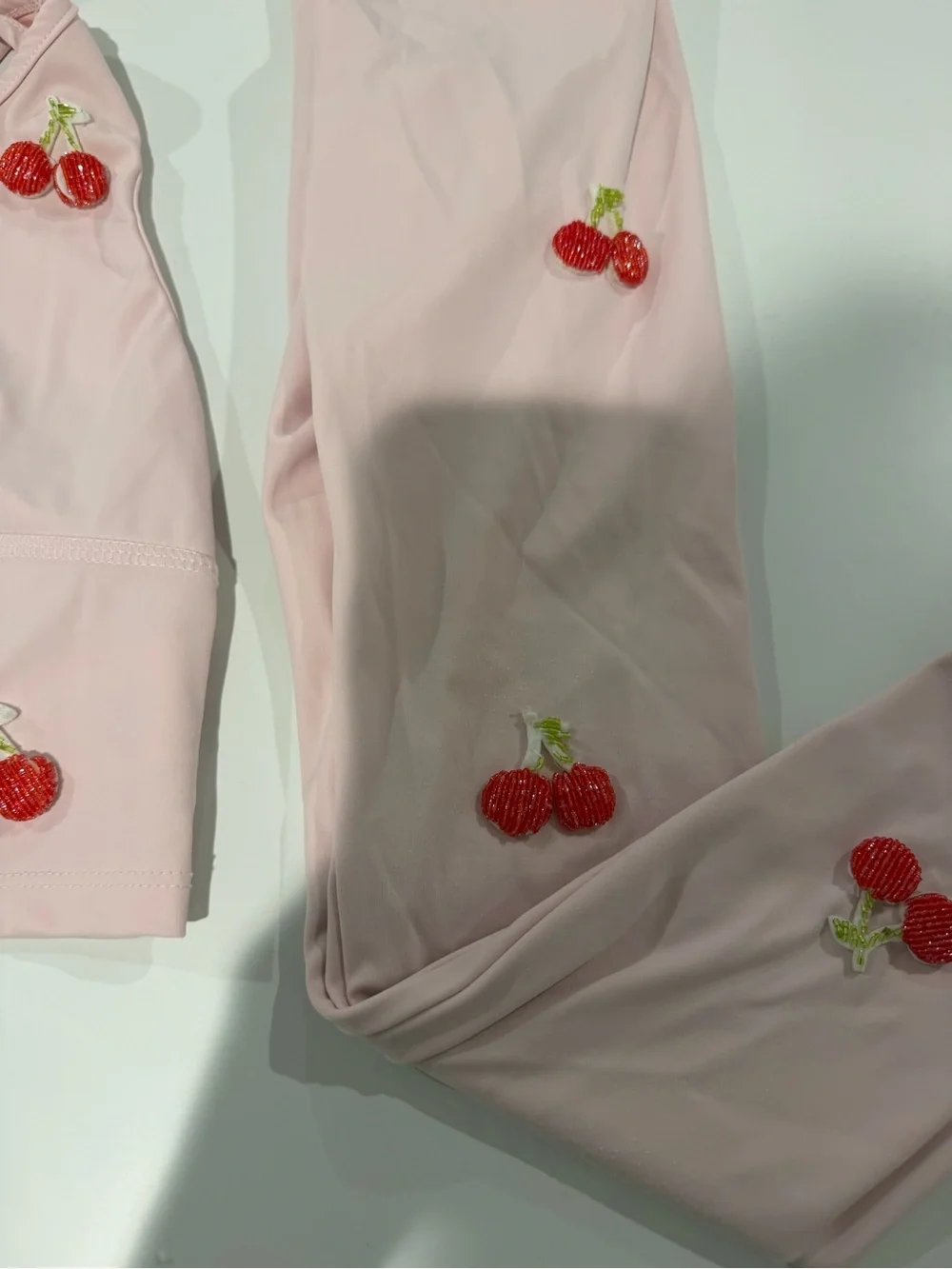 Lola + The Boys Cherry Beaded Athletic Tank & Legging Set Size 10 EUC